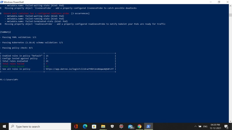 Datree: Containers_Best_Practices – screenshot 2