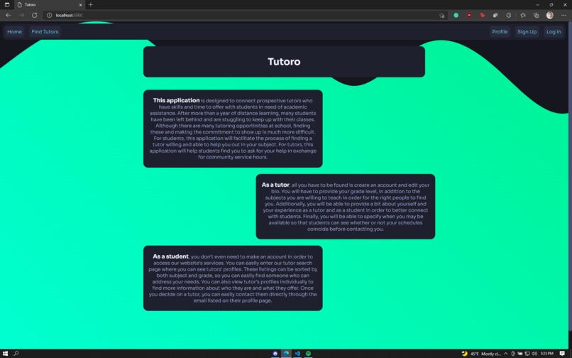Tutoro – screenshot 1