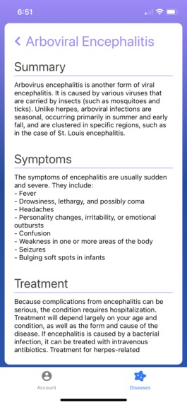 Disease Database – screenshot 2