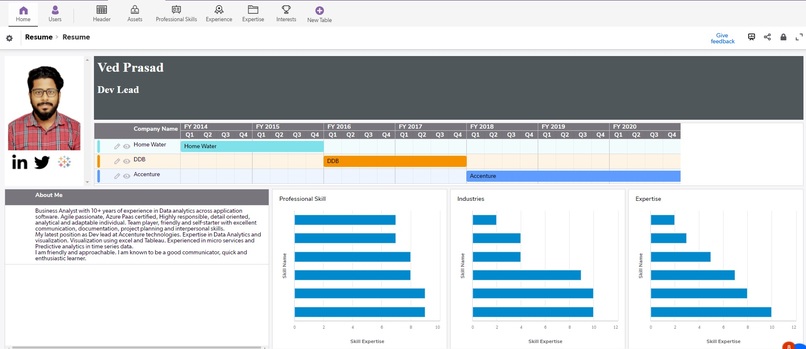 Resume – screenshot 1