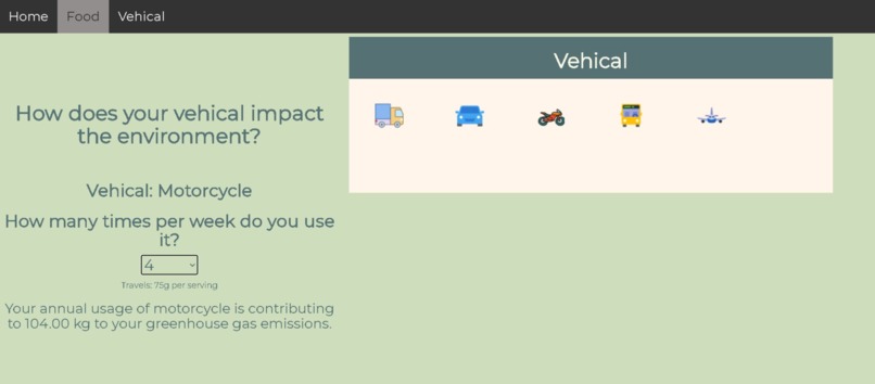Carbon Footprint Calculator – screenshot 2