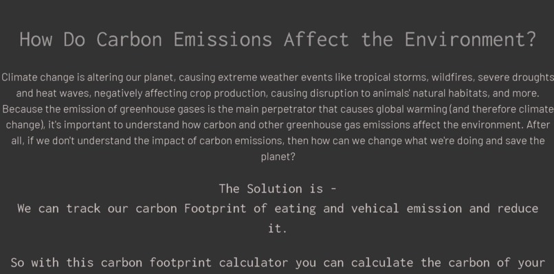 Carbon Footprint Calculator – screenshot 3