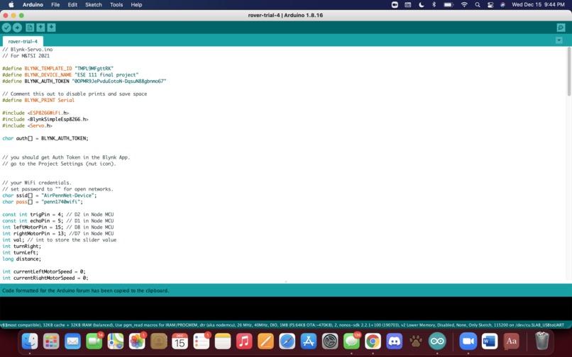 ESE 111, Team 10, ROVER – screenshot 7