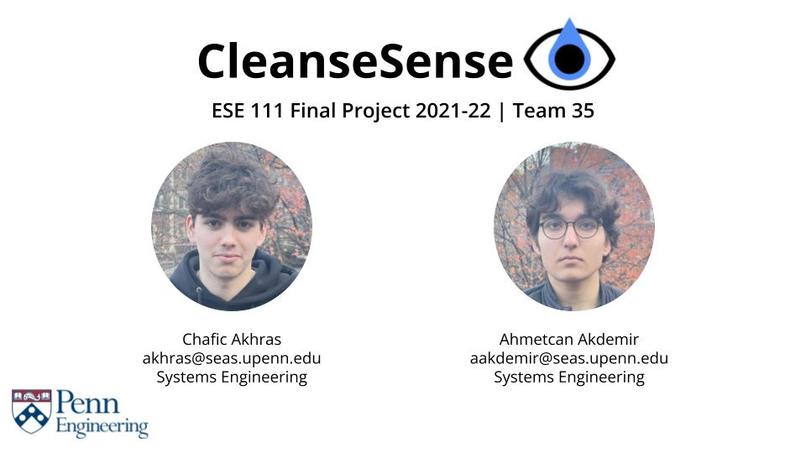 ESE 111, Team 35, Cleanse Sense – screenshot 1