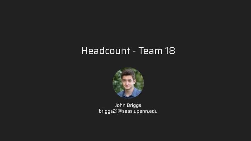 ESE 111, Team 18, Headcount – screenshot 1
