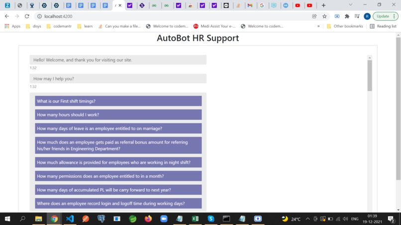HR vs Employee Chatbot – screenshot 1