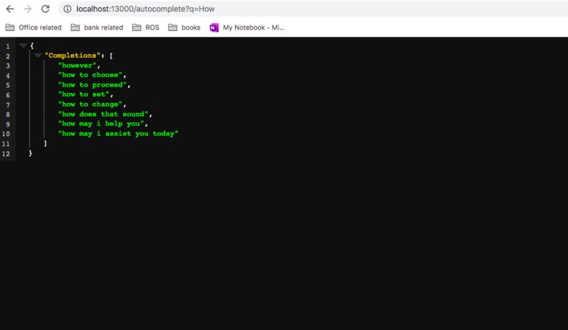 Sentence Completion using Ngram – screenshot 1