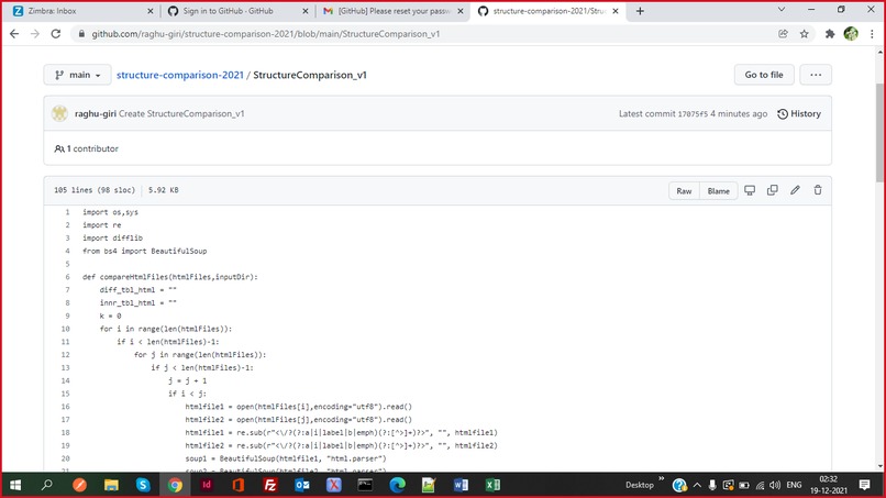 Structure Comparison   – screenshot 1