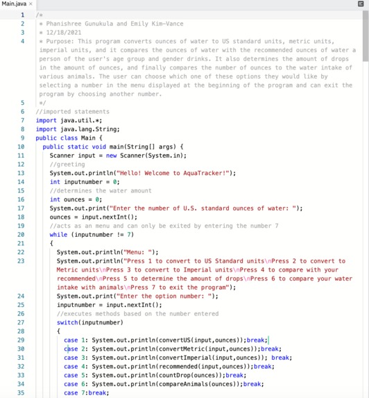 AquaTracker – screenshot 1