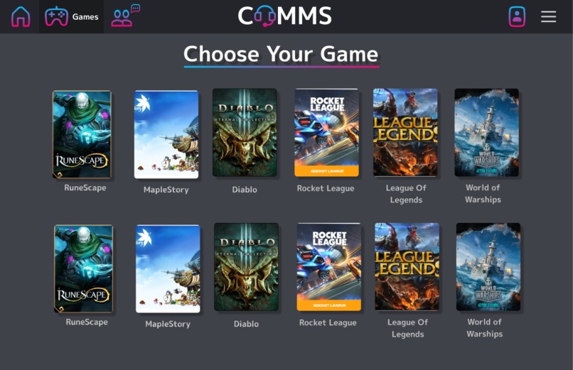 Comms – screenshot 2