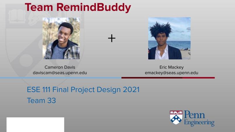 ESE 111, Team 33, RemindBuddy – screenshot 1