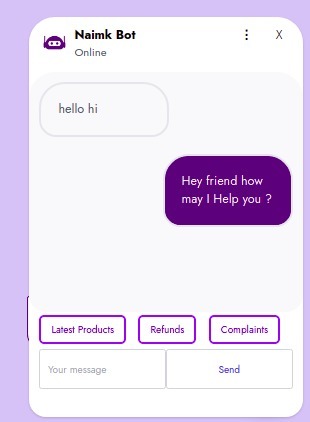 Customer Service Chatbot – screenshot 1