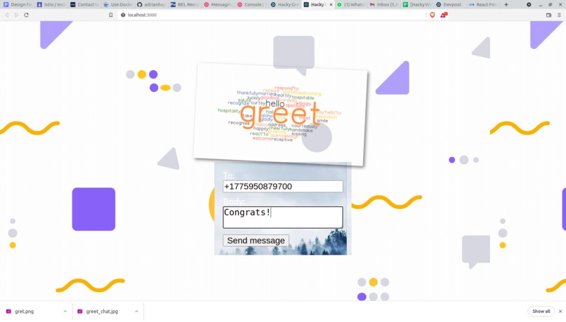 Hacky Greeting App – screenshot 1