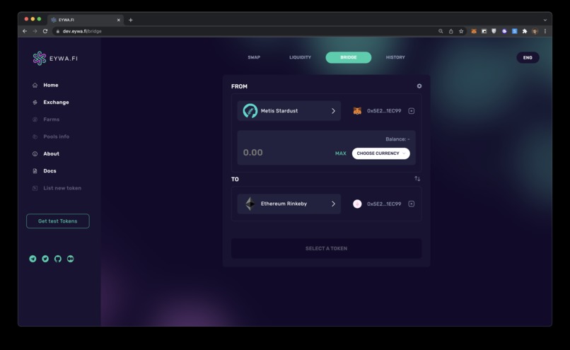 EYWA Cross-chain Data and Liquidity Protocol  – screenshot 1