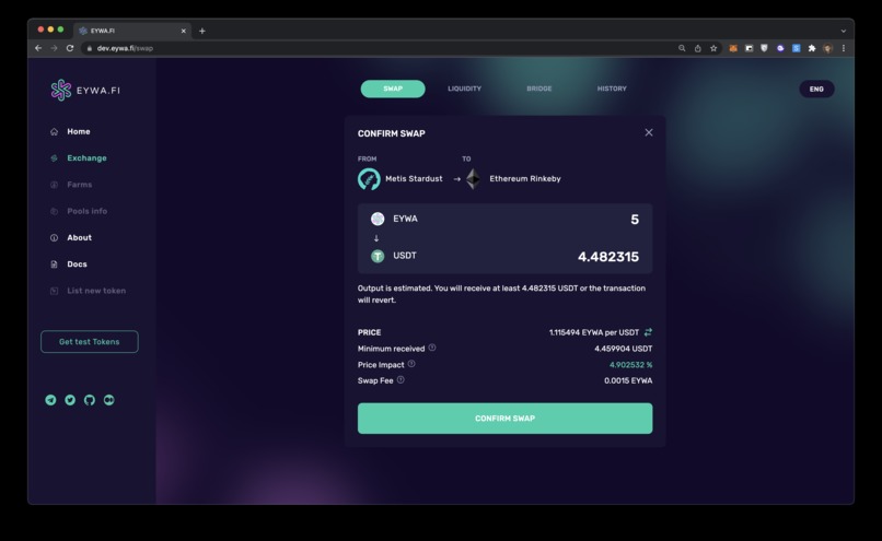 EYWA Cross-chain Data and Liquidity Protocol  – screenshot 3
