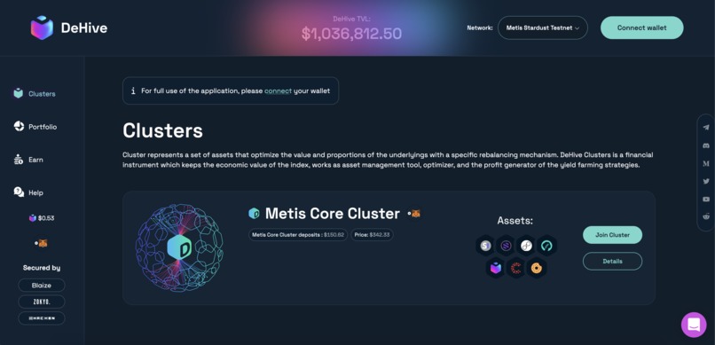 DeHive - Metis Crypto Indexes – screenshot 1
