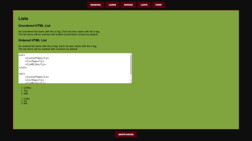 Santa HTML! – screenshot 1