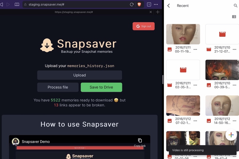 Snapsaver – screenshot 1