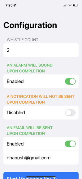 WhistlesML – screenshot 1