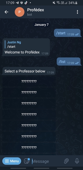 Profédex – screenshot 1