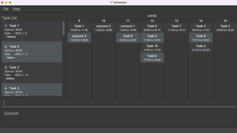 Scheduler – screenshot 1