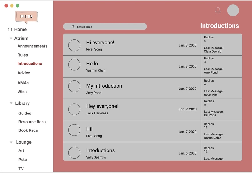 PEERS – screenshot 2