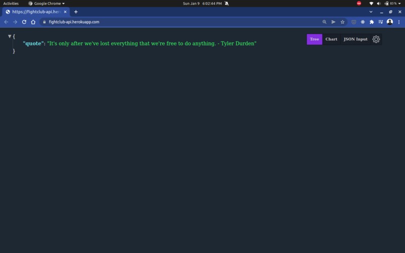 Fight Club API – screenshot 2