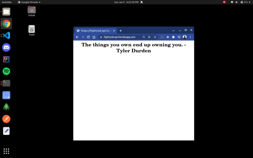 Fight Club API – screenshot 3