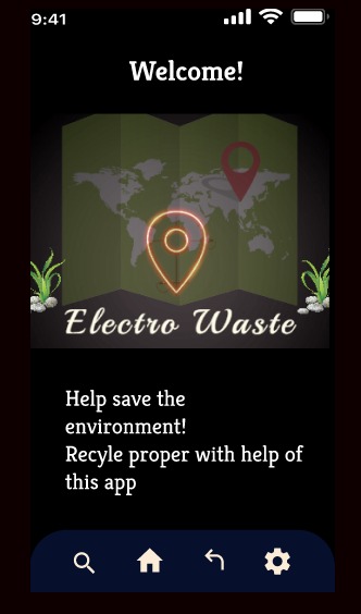 Electro Waste Location App – screenshot 1
