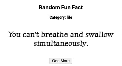 Fun Facts Chrome Extension – screenshot 1