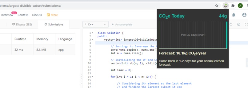 WebCarbon Tracker – screenshot 1