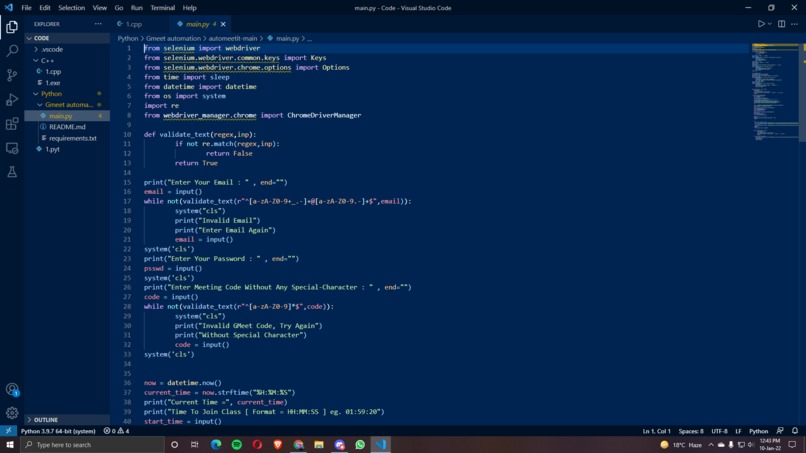 Automate Gmeet – screenshot 1