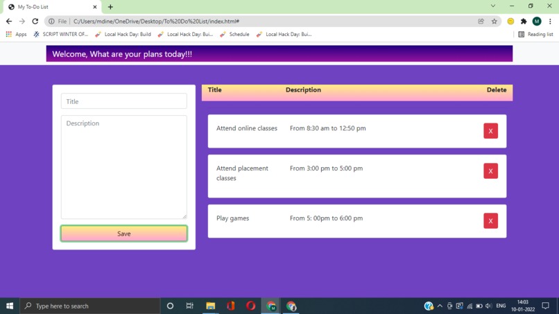 To Do List – screenshot 1