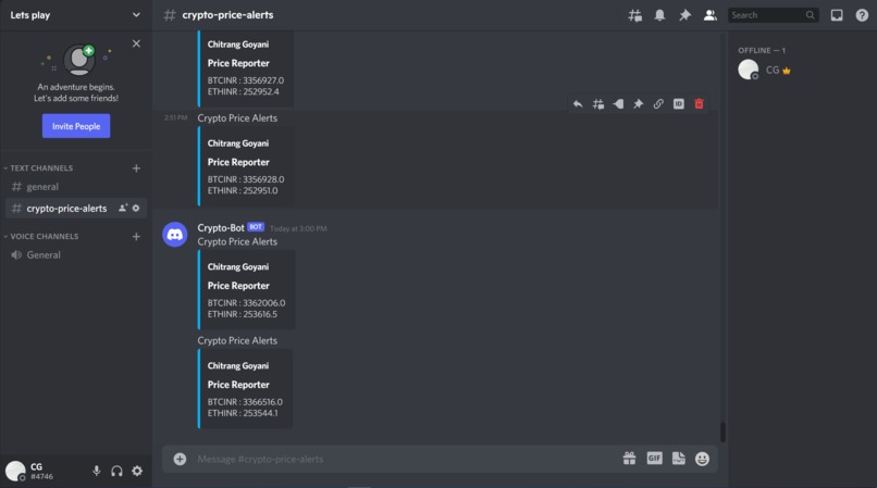 Automate a Daily Task - Crypto Price Alerts – screenshot 1