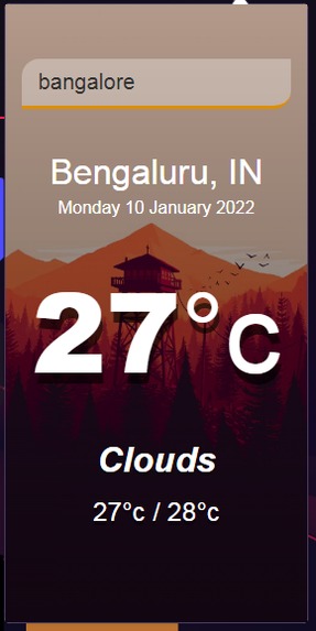 Weather app – screenshot 3