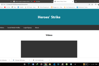 It's my Youtube videos website