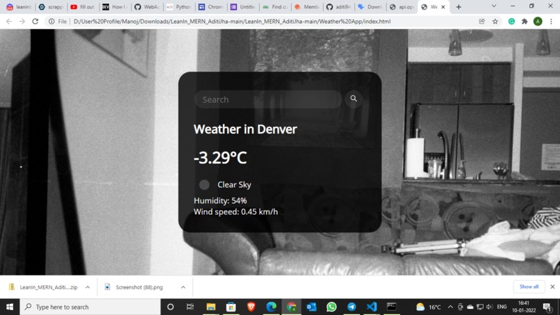 Weather app – screenshot 1
