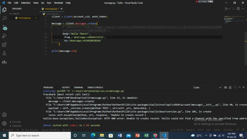 Automate Msg – screenshot 1