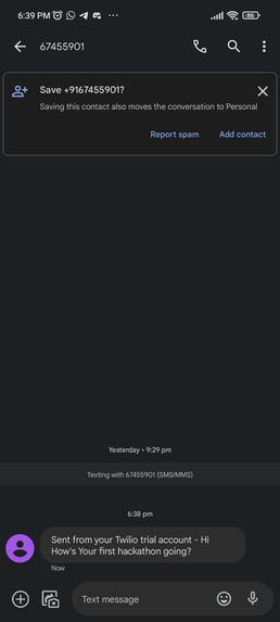 Send Message – screenshot 1