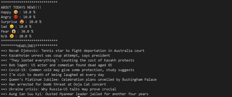 News Sentiment Analysis – screenshot 1