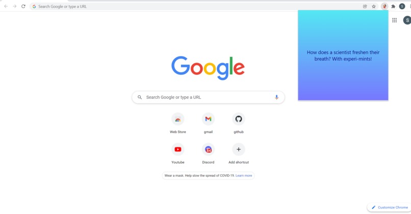 Lame Jokes Chrome Extension – screenshot 2
