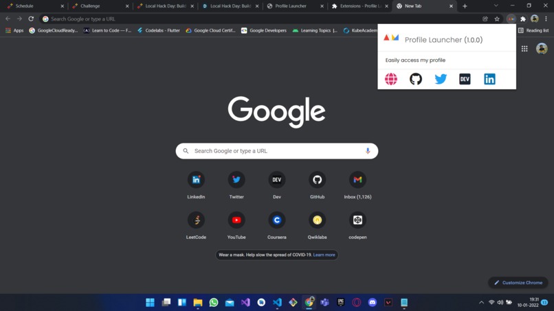 Chrome Extension – screenshot 1