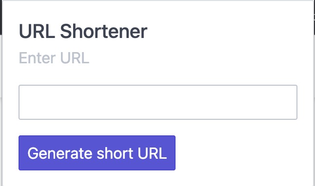URL Shortener Chrome Extension – screenshot 1