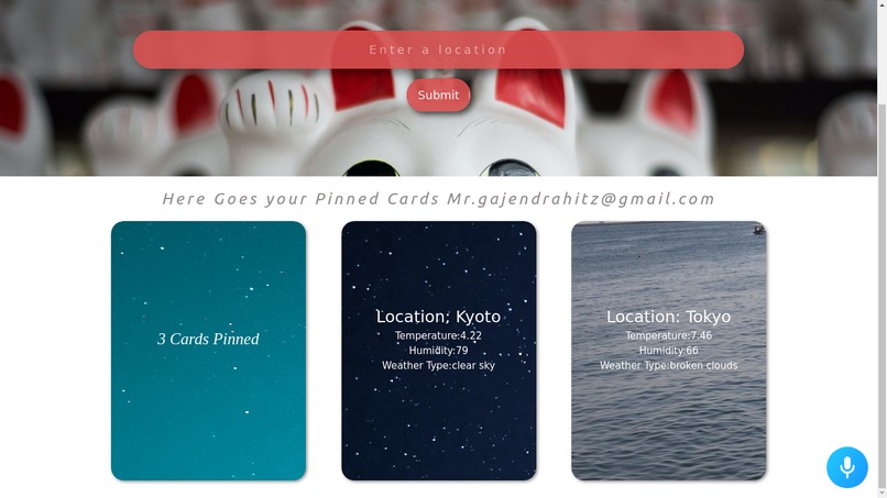 Weather Web Application with Alan AI and Firebase – screenshot 1