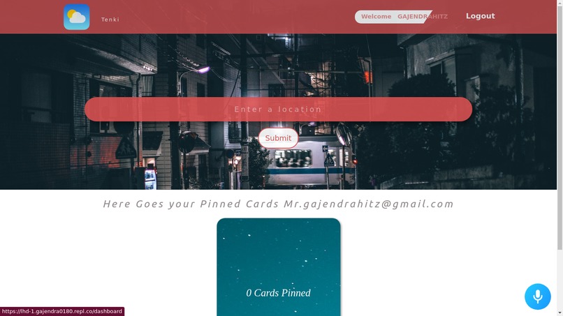 Weather Web Application with Alan AI and Firebase – screenshot 2