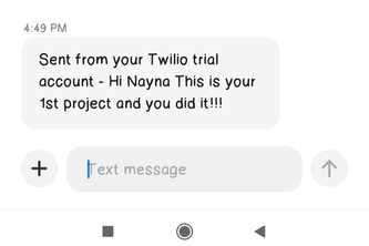 Send a message using Twilio