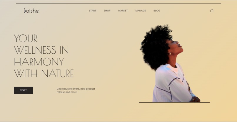 Website Mockup using 3 colors – screenshot 1