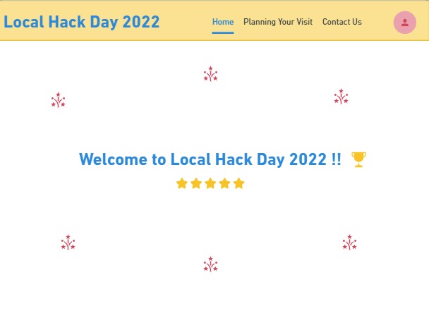Create a website mockup using only 3 colors – screenshot 1