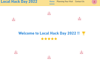 Create a website mockup using only 3 colors