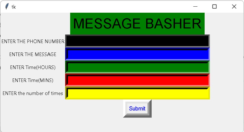 MESSAGE BASHER Automation – screenshot 1